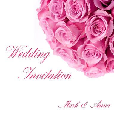 Dome of Pink Roses 2 Folded Invitation