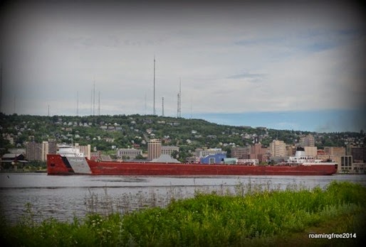 Freighter arriving into port