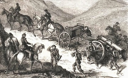Artiglieria piemontese assedio Gaeta (stampa francese, part) Artiglieria piemontese assedio Gaeta (stampa francese, part)