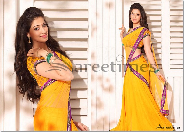 Lakshmi_Rai_Yellow_Half_Saree