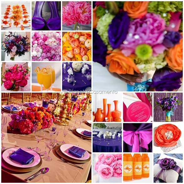 CARTELA DE CORES - LARANJA PINK E ROXO - PLANETA CASAMENTO CARTELA DE CORES - LARANJA PINK E ROXO - PLANETA CASAMENTO