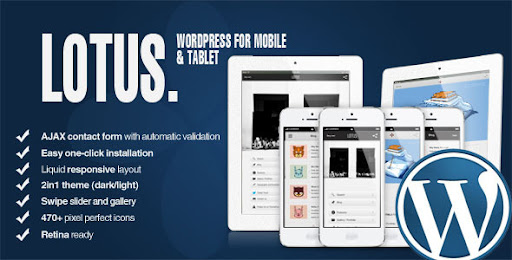 Lotus - Mobile and Tablet Responsive Template - ThemeForest Item for Sale