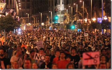 manifestações em Madrid manifestações em Madrid