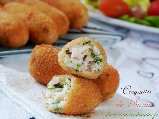 croquettes au surimi , cuisine algerienne croquettes au surimi , recettes du ramdan