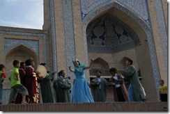 Traditional music, singing and dancing were all part of the festival in Khiva
