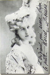 Photo de Louisa de Mornand dédicacée à  Marcel Proust