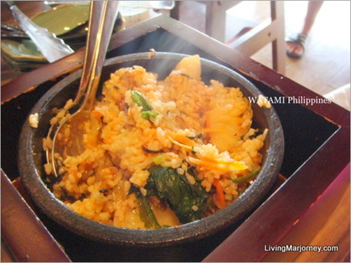 Beef and Kimchi Rice in Stone Pot