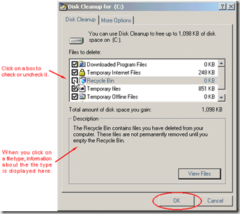 Disk Cleanup Options Screen Disk-Cleanup-For