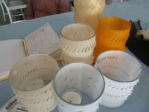 A bunch of luminarias waiting in the wings.