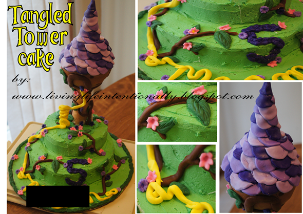 Tangled Birthday Cake - Tower cake Tangled Birthday Cake - Tower cake