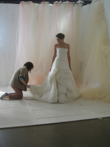 Carrie perfects the hem