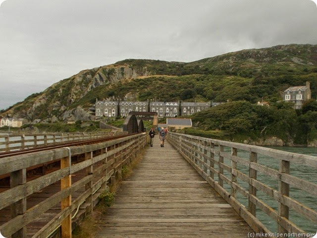 Dawn and JJ on the walkway across the estuary