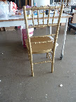 A classic gold reception chair from Party Rental Ltd.