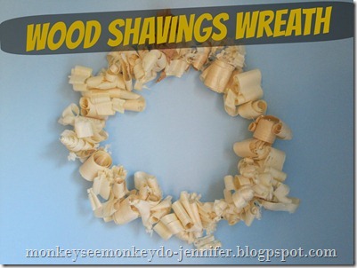 wood shaving wreath