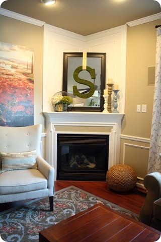 how to decorate corner fireplace