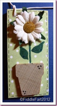 Flower Pot Wooden Tag