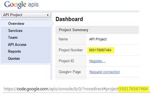 project-number-google-api