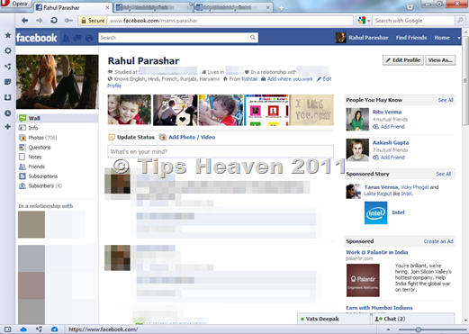 Profile Page Facebook