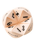 To play, pick a word (kiss in four languages) and spell it as you move the flaps in and out and side to side in time with the letters. Then, pick a number from the ones showing and move the flaps as you count. Finally, pick a number and open the fortune-teller to reveal whom you should kiss and pucker up!