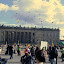 The view of Capitolio Nacional from Plaza Bolivar.