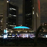 city hall during nuit blanche 2012 in Toronto, Ontario, Canada