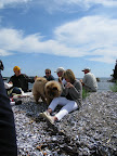We motored to a remote island where the passengers got off and had a picnic lunch.