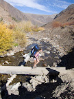 Maria crossing McGee Creek (Picture by Eng-Shien Wu)
