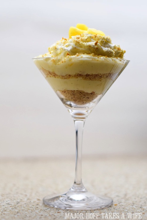 Quick and healthy pineapple and yogurt parfaits. A quick and easy dessert featuring healthy yogurt, pineapple, and cookie crumbs. Don't have time to make a healthy dessert or any dessert? There are no excuses now! This pineapple parfait only takes 5 minutes to make! Now that's a quick dessert! The recipe also comes with a free "Do Not Disturb / Pampering In Progress" door knob hanger so you can eat your dessert in peace! #MullerMoment #CollectiveBias #ad #pineapple #quick #easy #desserts #yogurt Quick and healthy pineapple and yogurt parfaits