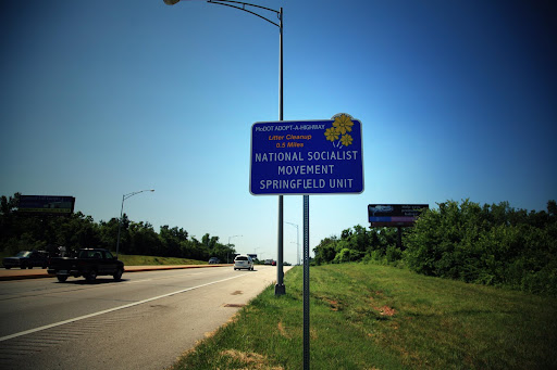 A stretch of West Bypass has been adopted by the National Socialist Movement Springfield Unit. 

(Photo Credit: Alex Crowder)