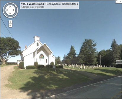 c0 East Greene Presbyterian Church, Venango, PA; I think that is Hoag Cemetery next to the church.