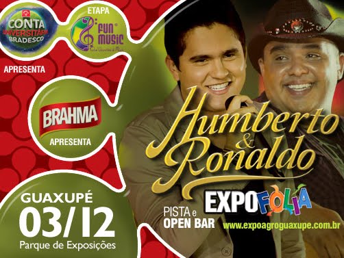 Concorra a ingressos Open Bar para a Expofolia de dezembro