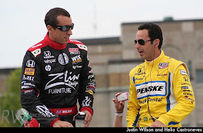 Justin WIlson and Helio Castroneves
