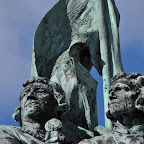 Close-up of the statue on the Markt. It's of Jan Breidel and Pieter de Conine who led an uprising against the French king in 1302 and one Flanders its freedom DSC_1000.jpg