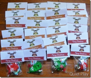 Christmas treat bags for the class