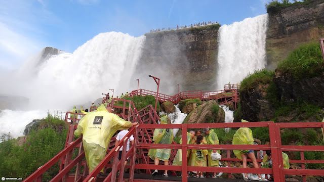 destructive force of the Niagara Falls, USA in Niagara Falls, New York, United States