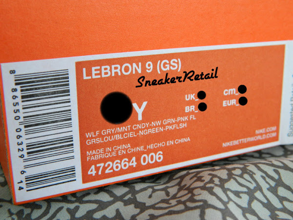 Detailed Look at Kids8217 Nike LeBron 9 GS 8220Miami Vice8221