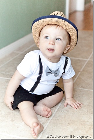 Ephram at 9 months with hat print