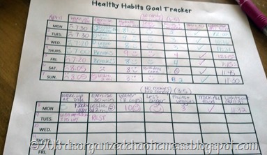 Healthy Habits Goal Tracker