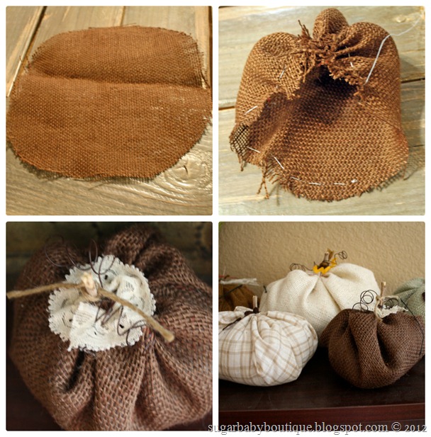 fabric pumpkin collage