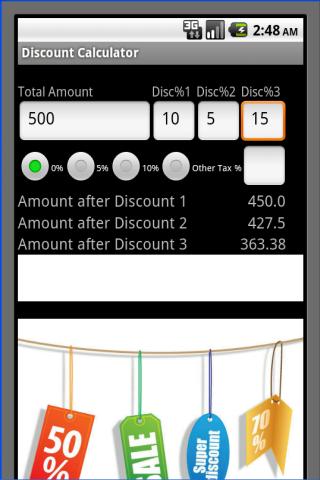 Multi Discount Sale Calculator