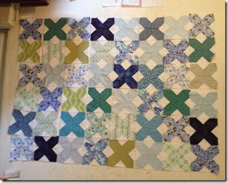 blue green scrap quilt