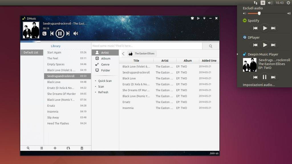 Deepin Music in Ubuntu