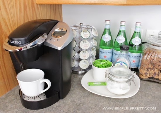 Coffee and Beverage Station from www.simpleispretty.com