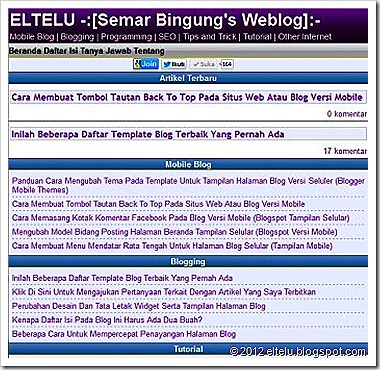 Daftar Artikel Berdasarkan Label Atau Kategori Pada Mobile Blog Daftar Artikel Berdasarkan Label Atau Kategori Pada Mobile Blog
