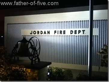Jordan, Minnesota Fire Department at night