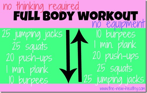 no thinking required full body workout