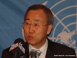 Ban Ki-moon, secrétaire général de l'Onu.Radio Okapi/ Ph. John Bompengo