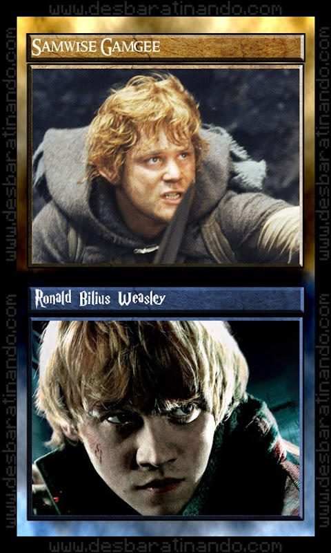 2 rony e sam senhor dos anéis Vs harry potter 2 rony e sam senhor dos anéis Vs harry potter