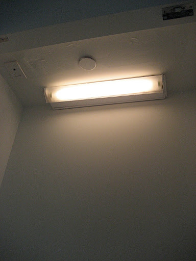 The lighting in the reach in closet.  Not really what I had in mind.