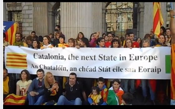 manifestacion catalana a Baila Átha Cliath